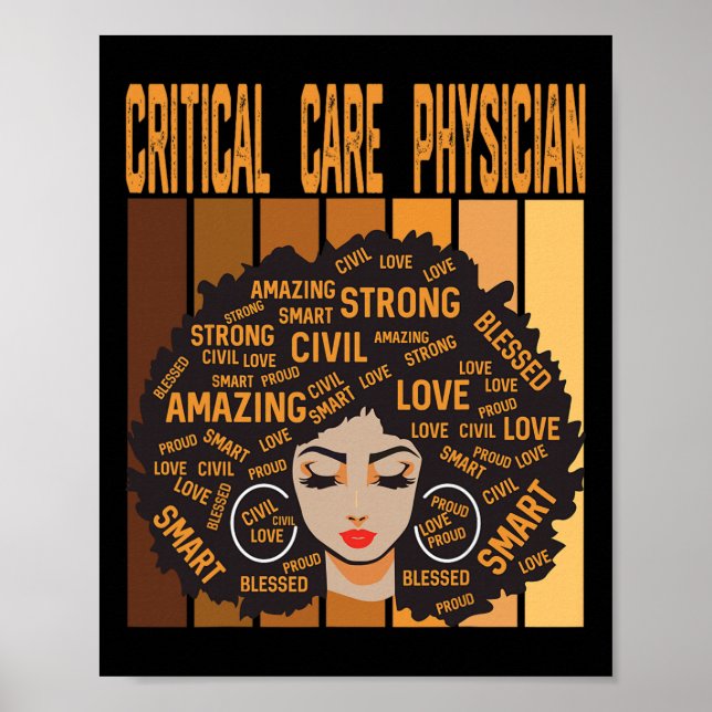 Poster Médico de Cuidados Intensivos Poderoso Mon de Hist (Frente)