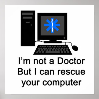 Pôster Médico do Computador