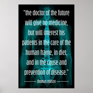 Poster Médico Futuro da Citação Edison