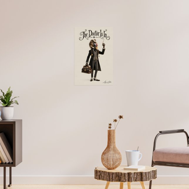 Poster Médico Mandril (Sala de Estar 3)