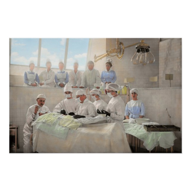 Pôster Médico - Sala de Operações 1905 (Frente)