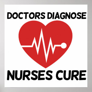 Pôster Médicos Diagnosticam Enfermeira