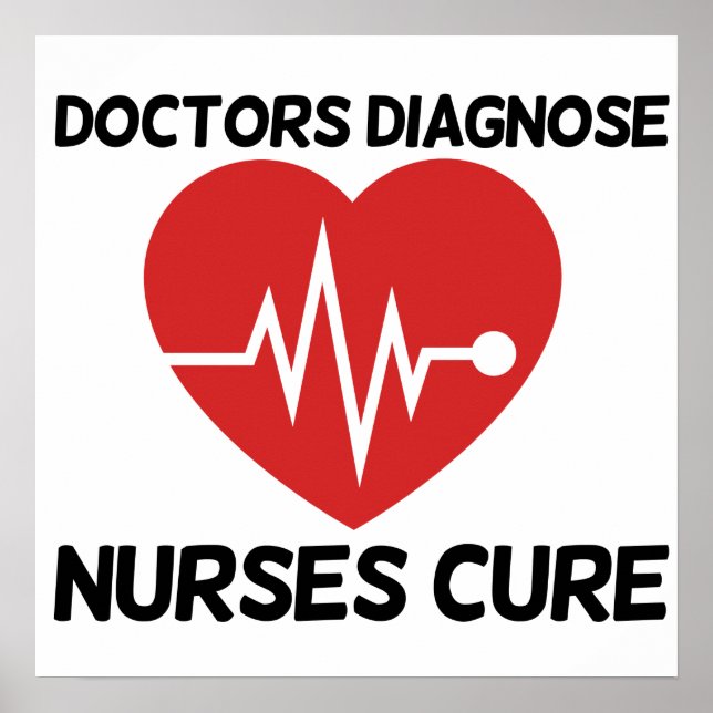 Pôster Médicos Diagnosticam Enfermeira (Frente)