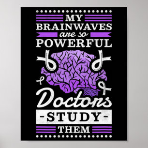Poster Médicos estudam minhas poderosas ondas cerebrais