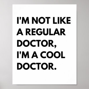 Poster Médicos Legais Dito Divertido de Trabalho