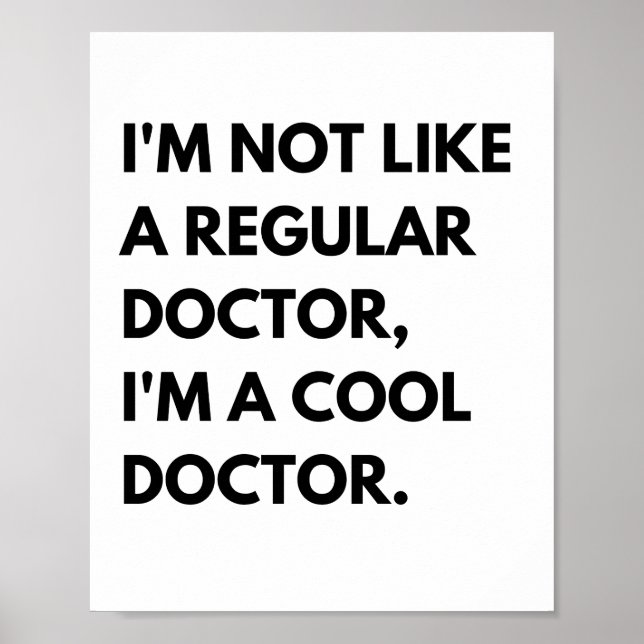 Poster Médicos Legais Dito Divertido de Trabalho (Frente)