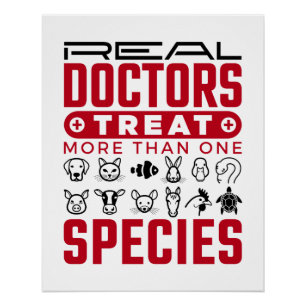 Pôster Médicos Verdadeiros Tratam Mais Uma Espécie Veteri