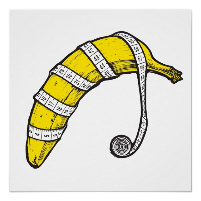 Pôster medida de banana, pop-art (Frente)