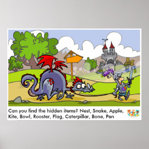 Poster medieval do achado da palavra