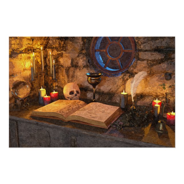 Pôster Medieval Fantasy Wizard's Study (Frente)