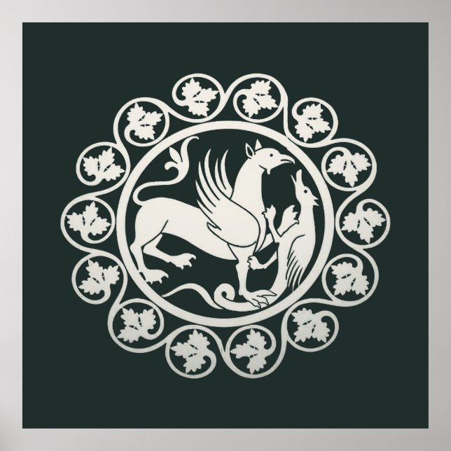Poster  Medieval Griffin Combat Medallion (Frente)