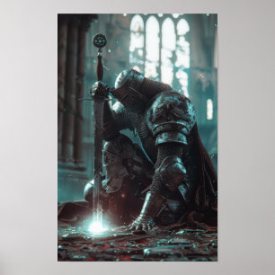 Poster Medieval Knight Close-Up
