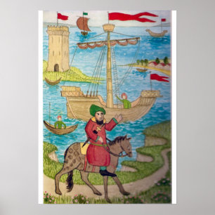 Pôster Medieval Life in England - Canterbury pilgrims