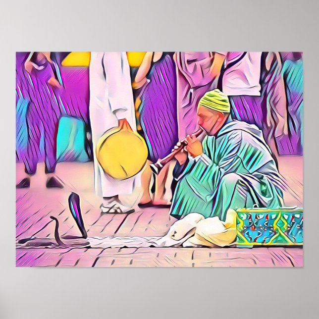 Poster Medina Mystique - Cobra Charmer de Marrakesh (Frente)