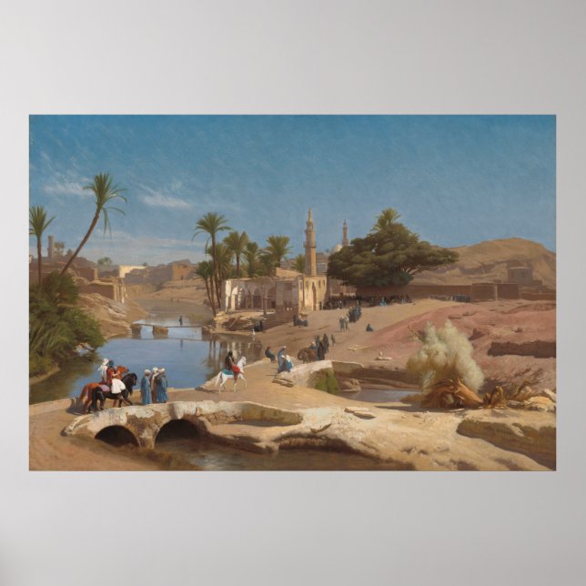 Poster Medinet El-Fayoum - Jean-Léon Gérôme Fine Art (Frente)