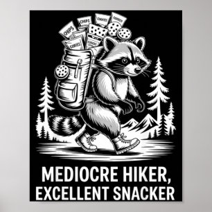 Poster Médio caminhante excelente lanchador guaxinim engr