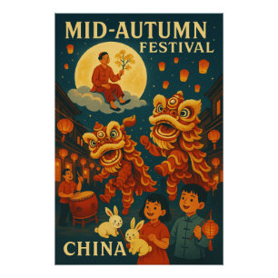 Pôster Médio Chinês - Autumn Festival Night 2025