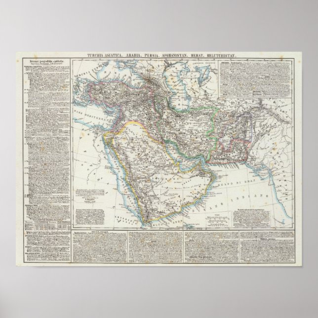 Pôster Médio Oriente, Sul da Ásia (Frente)