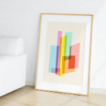 Poster Médio Século Moderno Bauhaus Pastel Trendy Geométr<br><div class="desc">Acelere seu espaço com esta arte moderna de parede abstrato que inclui blocos geométricos de cores sobrepostos em matizes vibrantes e ousados. As linhas limpas e a design minimalista criam um sentido de profundidade e movimento, perfeito para a decoração moderna contemporânea e do século médio. Disponível como uma arte impressa...</div>