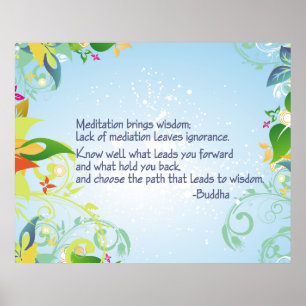 Poster Meditação Buda