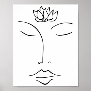 Poster Meditação, Buda, Flor de Lótus, Budismo, Espírito