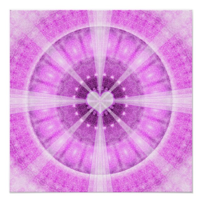 Pôster Meditação Cardíaca Mandala (Frente)