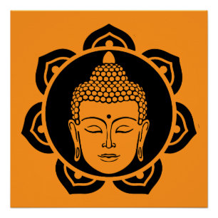 Pôster Meditação de Cabeça de Buda