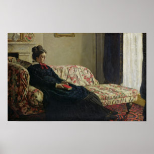Pôster Meditação de Claude Monet   ou senhora Monet