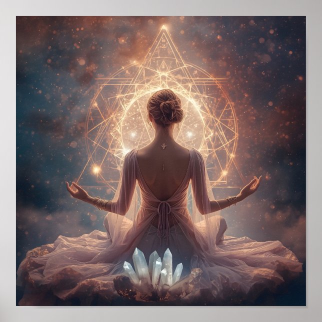 Poster Meditação de Cristal Luminoso (Frente)