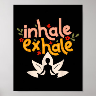 Poster Meditação de Energia de Inspiração Expiração Manda