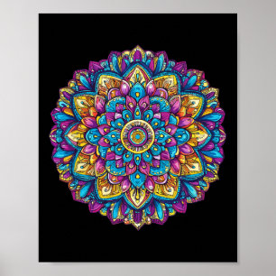Poster Meditação de Geometria Sagrada Mandala