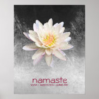 Meditação de Lótus Flower Watercolor Namaste Yoga