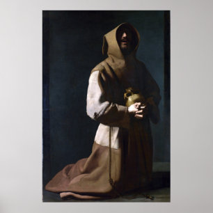 Poster Meditação do Santo Francisco (Zurbaran 1635)