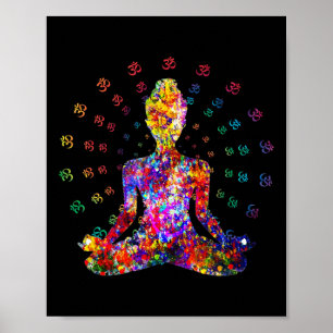 Poster Meditação do Sistema Corporal Espiritual Chakra de