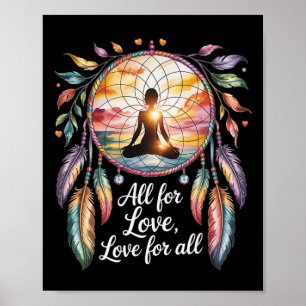 Poster Meditação Espiritual Chakra de Yoga