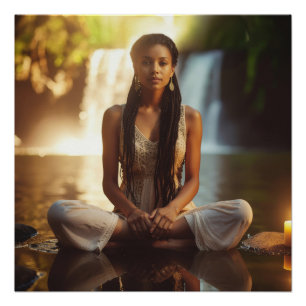 PÔSTER MEDITAÇÃO - IOGA - BEM-ESTAR - CARPE DIEM