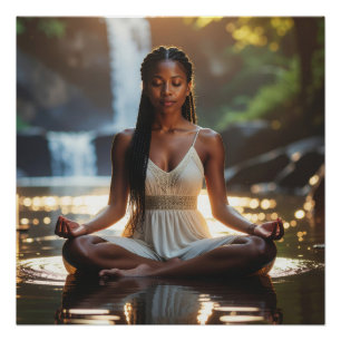 PÔSTER MEDITAÇÃO - IOGA - BEM-ESTAR - CARPE DIEM
