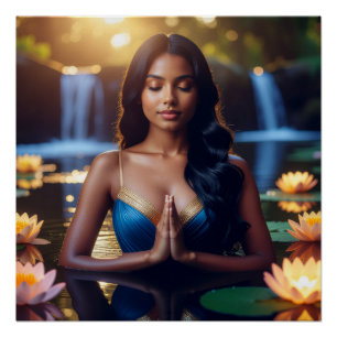 PÔSTER MEDITAÇÃO - IOGA - BEM-ESTAR - CARPE DIEM