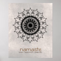 Meditação Mandala Damask Namaste Yoga