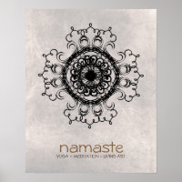 Meditação Mandala Damask Namaste Yoga