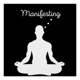 Pôster Meditação Manifestante Visual para Vibes Positivas