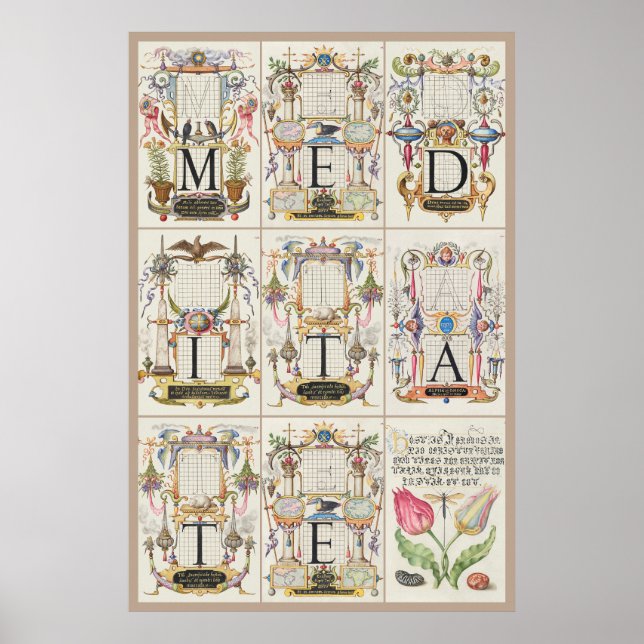 Poster Meditação Mira Calligraphiae Monumenta (Frente)