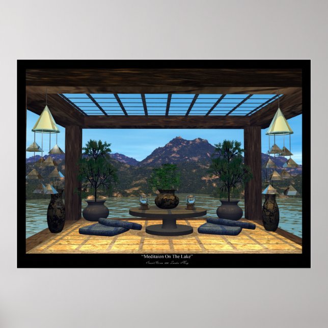 Pôster Meditação no lago (Frente)