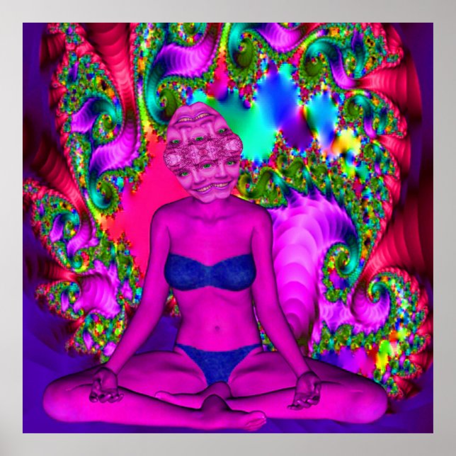 Pôster Meditação Roxa (Frente)