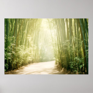 Poster Meditação Serena de Paisagem Bamboo