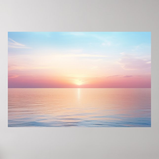 Poster Meditação Serena Tranquil - Paisagem Marítima (Frente)
