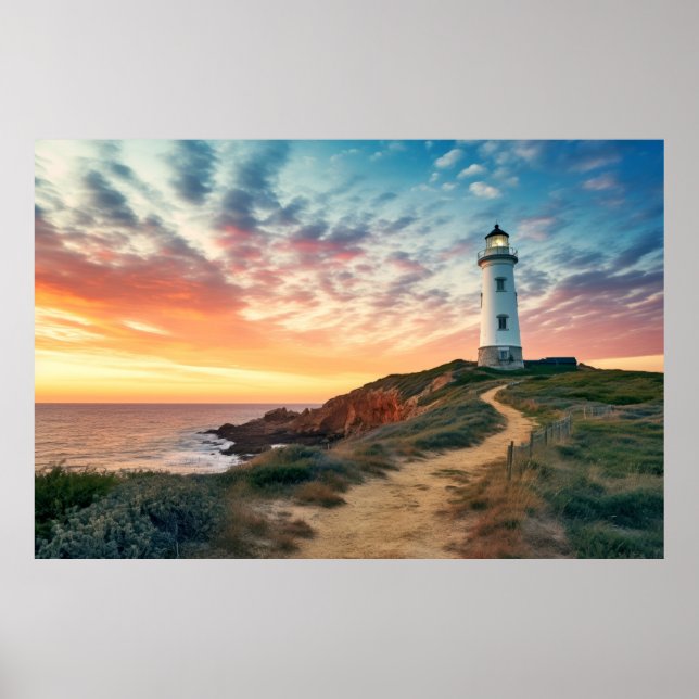 Poster Meditação Serena Tranquil - Paisagem Marítima (Frente)