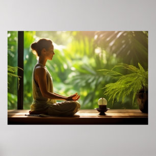 Poster Meditação Tranquila Natureza Pacífica