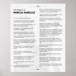 Poster Meditações Estáticas Marcus Aurelius. A sabedoria
