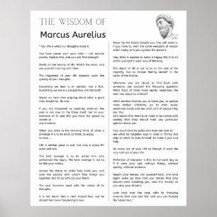 Poster Meditações Estáticas Marcus Aurelius. A sabedoria
